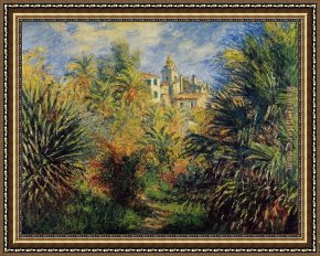 Irises in Monet's Garden Framed Paintings - The Moreno Garden at Bordighera by Claude Monet
