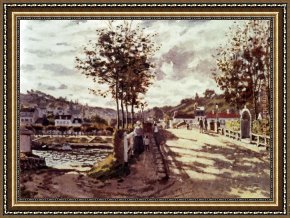 Bougival Framed Paintings - The Seine At Bougival by Claude Monet