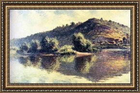 Port, Framed Paintings - The Seine At Port-Villez by Claude Monet