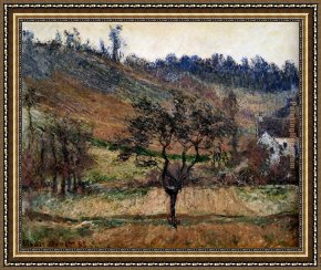 The Valley of Peace Framed Paintings - The Valley Of Falaise by Claude Monet