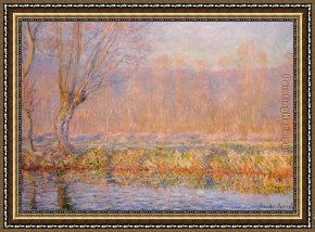 Weeping Willow Framed Paintings - The Willow by Claude Monet