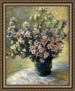 Golding Constable's Flower Garden Framed Paintings - Vase Of Flowers by Claude Monet