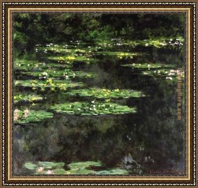 Water Lilies 1914 Framed Paintings - Water-Lilies 04 by Claude Monet