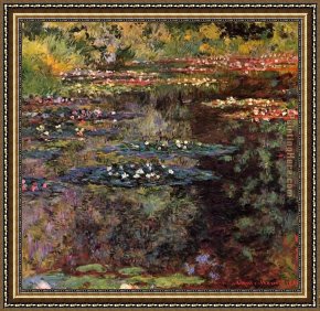 Water Lilies 1914 Framed Paintings - Water-Lilies 21 by Claude Monet