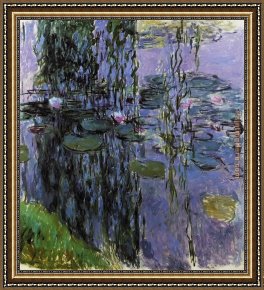 Water Lilies 1914 Framed Paintings - Water-Lilies 39 by Claude Monet