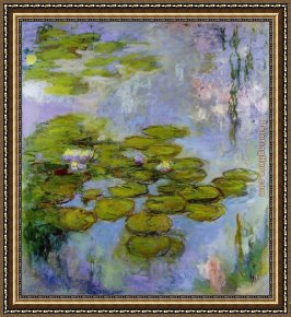 Water Lilies 1914 Framed Paintings - Water-Lilies 41 by Claude Monet