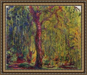 Weeping Willow Framed Paintings - Weeping Willow 4 by Claude Monet
