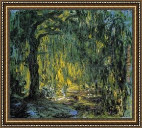 Weeping Willow Framed Paintings - Weeping Willow 5 by Claude Monet
