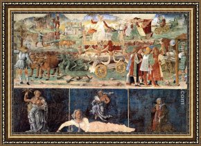 Allegory of May Triumph of Apollo Framed Paintings - Allegory of August Triumph of Ceres by Cosme Tura