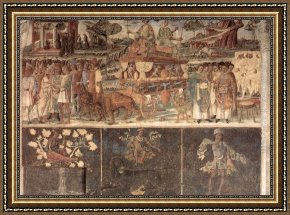 Allegory of May Triumph of Apollo Framed Paintings - Allegory of July Triumph of Jupiter by Cosme Tura
