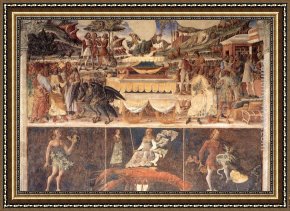 Allegory of May Triumph of Apollo Framed Paintings - Allegory of June Triumph of Mercury by Cosme Tura
