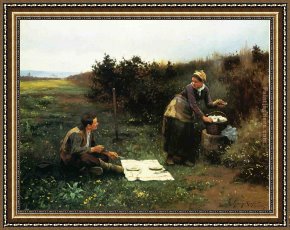 The Painter's Honeymoon Framed Paintings - The Honeymoon Breakfast by Daniel Ridgway Knight