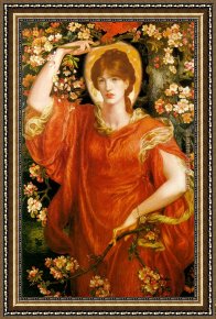 The Vision Beyond Framed Paintings - A Vision of Fiammetta by Dante Gabriel Rossetti