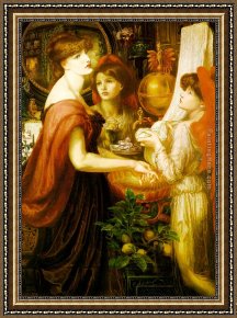 Isola Bella, Lago Maggiore, a Sketch Framed Paintings - La Bella Mano by Dante Gabriel Rossetti