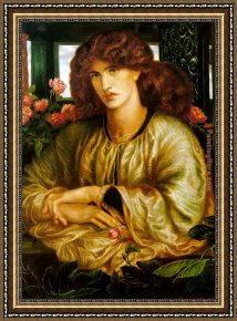 Dante And Virgil in Hell Framed Paintings - La Donna della Finestra by Dante Gabriel Rossetti