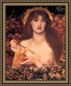 Alexandre-gabriel Decamps Framed Paintings - Venus Verticordia by Dante Gabriel Rossetti