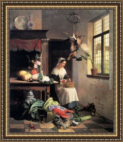 Painting by Noter- A Maid In The Kitchen