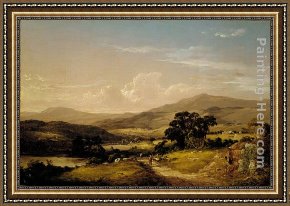 Squam Framed Paintings - Near Squam Lake, New Hampshire by David Johnson