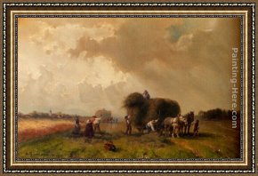 Hard Times Framed Paintings - Harvest Time by Desire Thomassin