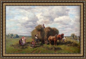 The Hay Wain Framed Paintings - The Hay Harvest by Desire Thomassin