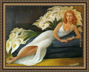 Portrait Framed Paintings - Portrait of Natasha Zakolkowa Gelman by Diego Rivera