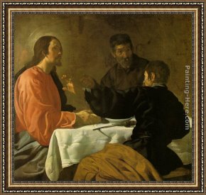 Picture of The Last Supper II Framed Paintings - The Supper at Emmaus by Diego Rodriguez de Silva Velazquez
