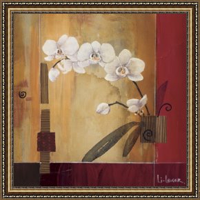 Orchid Framed Paintings - Orchid Lines II by Don Li-Leger