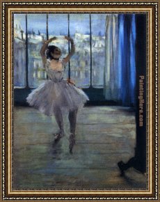 Edgar Degas Framed Paintings - Dancer At The Photographer's Studio by Edgar Degas