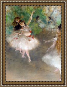 Edgar Degas Framed Paintings - Dancers by Edgar Degas