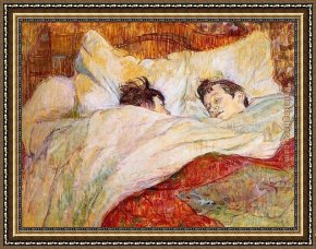 Bed of Chrysanthemums Framed Paintings - In Bed by Edgar Degas