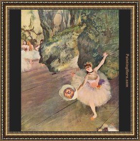 Under The Stars Framed Paintings - Star of the Ballet by Edgar Degas