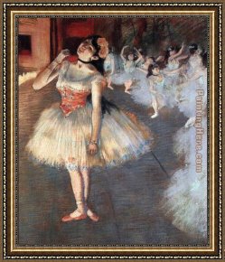 Under The Stars Framed Paintings - The Star by Edgar Degas