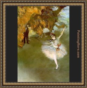 Under The Stars Framed Paintings - The Star I by Edgar Degas