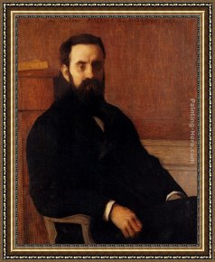 Edmond Framed Paintings - Portrait Of Dr. Michaux by Edmond Francois Aman-Jean