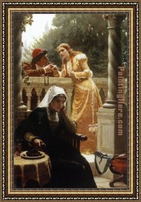 Stolen Framed Paintings - A Stolen Interview by Edmund Blair Leighton