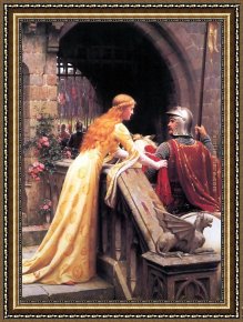 Leighton Flaming June Framed Paintings - God Speed by Edmund Blair Leighton