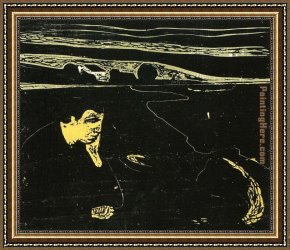 Edvard Framed Paintings - Evening Melancholy I by Edvard Munch