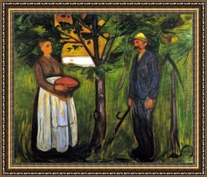 Edvard Framed Paintings - Fertility II by Edvard Munch