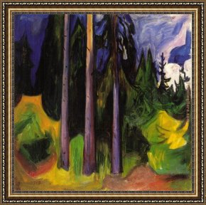 Brazilian Forest Framed Paintings - Forest by Edvard Munch