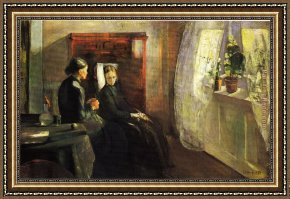 Edvard Framed Paintings - Spring by Edvard Munch