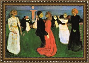Edvard Framed Paintings - The Dance Of Life by Edvard Munch