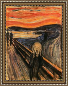 Edvard Framed Paintings - The Scream by Edvard Munch