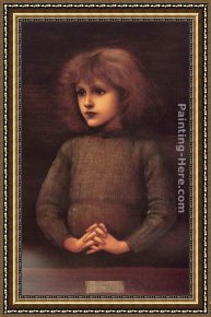 Portrait of a Young Benedictine Framed Paintings - Portrait of a Young Boy by Edward Burne-Jones