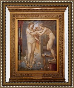 Pygmalion And The Image I - The Heart Desires Framed Paintings - Pygmalion and the Image III - The Godhead Fires by Edward Burne-Jones