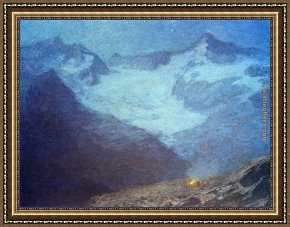 Eve Framed Paintings - The Fires of St. John's Eve by Edward Henry Potthast