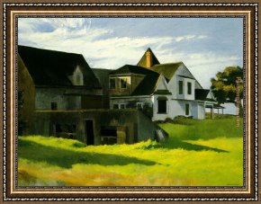 An Afternoon Ride Framed Paintings - Cape Cod Afternoon by Edward Hopper
