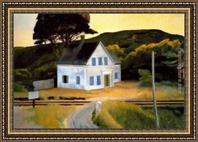 Houses in France Framed Paintings - Dauphinee House by Edward Hopper