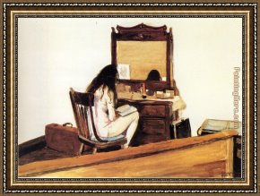 Interior Model Reading Framed Paintings - Interior Model Reading by Edward Hopper