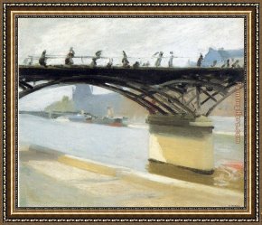 Comtesse De Tillieres Framed Paintings - Les Pont des Arts by Edward Hopper