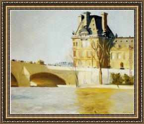 Les Moissonneurs 1888 Framed Paintings - Les Pont Royal by Edward Hopper